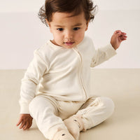 Pima Cotton Frankie Zip Onepiece - Cloud Childrens Onepiece from Jamie Kay Australia