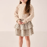 Mila Jumper - Light Oatmeal Marle Childrens Jumper from Jamie Kay Australia