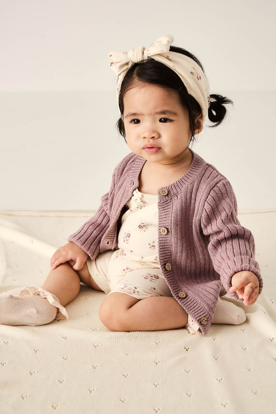 Clara Cardigan - Dreamy Pink Marle Childrens Cardigan from Jamie Kay Australia