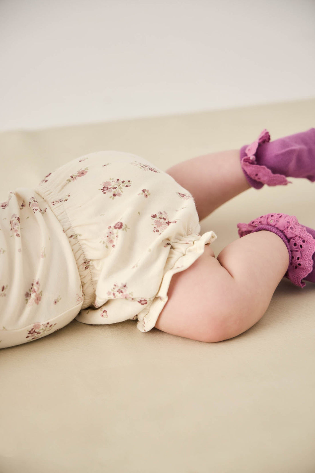 Organic Cotton Frill Bloomer - Lauren Floral Tofu Childrens Bloomer from Jamie Kay Australia