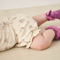 Organic Cotton Frill Bloomer - Lauren Floral Tofu Childrens Bloomer from Jamie Kay Australia