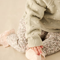 Organic Cotton Everyday Legging - Ariella Eggnog Childrens Legging from Jamie Kay Australia