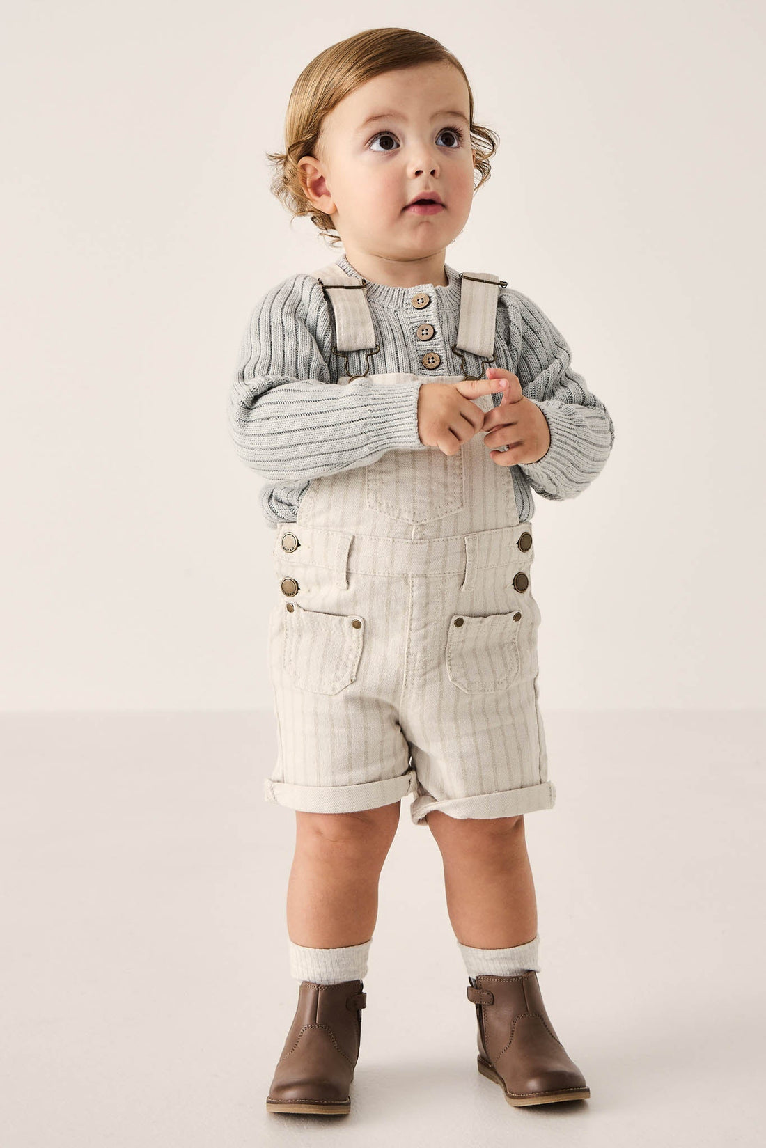 Casey Short Overall - Cassava/Soft Clay Childrens Overall from Jamie Kay Australia