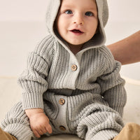 Bear Knit Onepiece - Ocean Spray Fleck Childrens Onepiece from Jamie Kay Australia