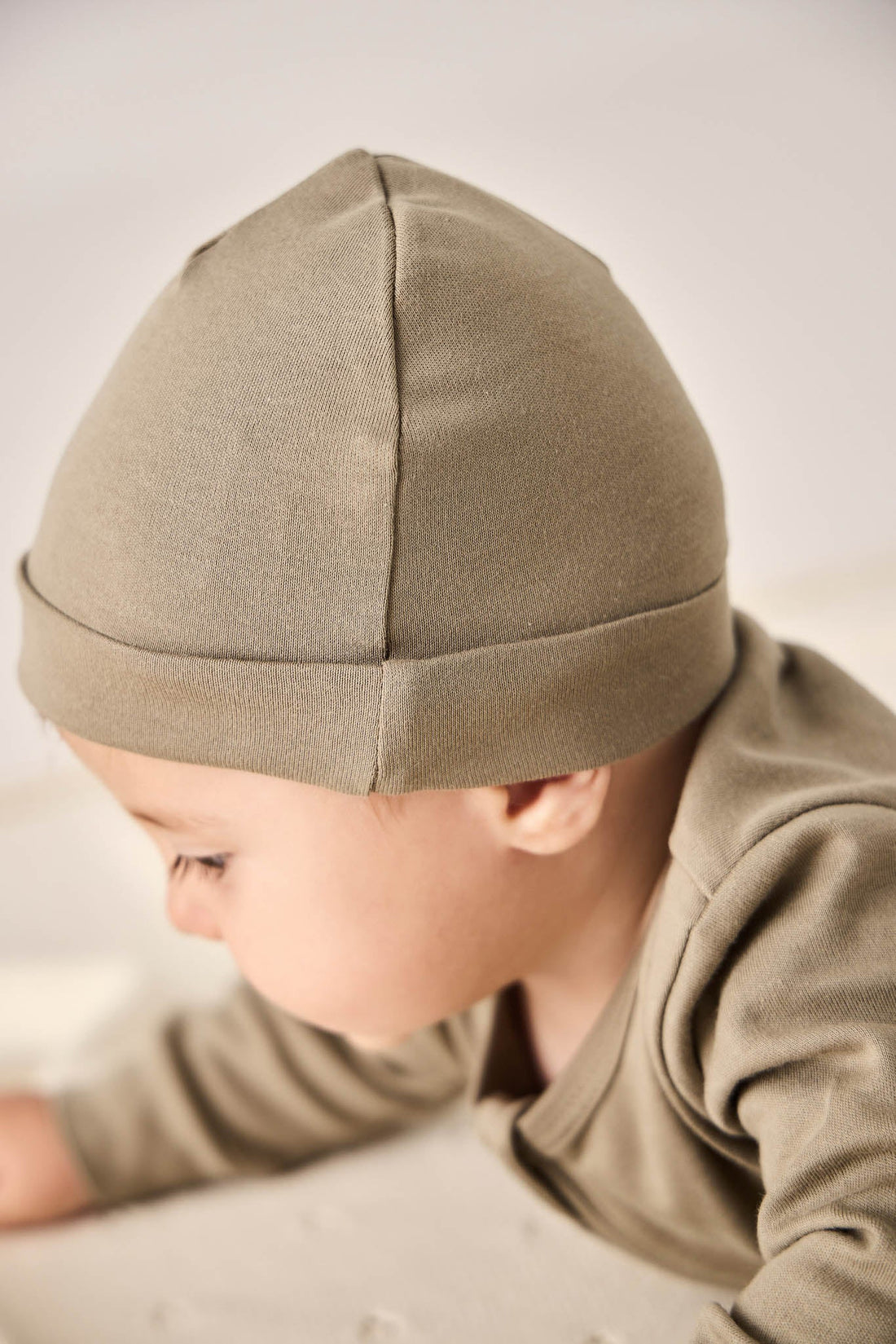 Pima Cotton Marley Beanie - Vert Childrens Hat from Jamie Kay Australia