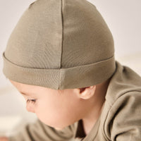 Pima Cotton Marley Beanie - Vert Childrens Hat from Jamie Kay Australia