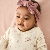 Pima Cotton Lilian Headband - Vintage Rose Childrens Headband from Jamie Kay Australia