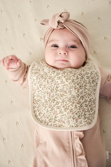 Organic Cotton Bib - Ariella Eggnog Childrens Bib from Jamie Kay Australia