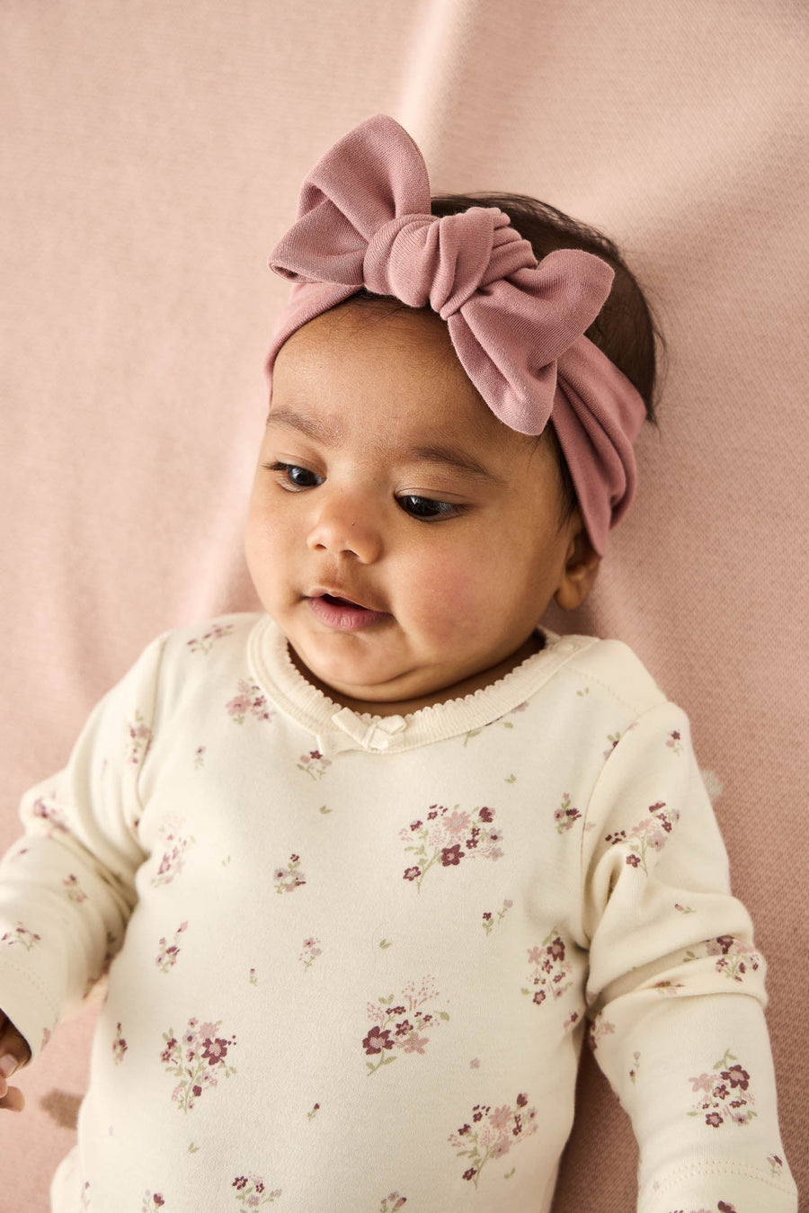 Pima Cotton Lilian Headband - Vintage Rose Childrens Headband from Jamie Kay Australia