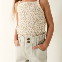 Organic Cotton Singlet - Blueberry Ditsy Childrens Singlet from Jamie Kay Australia