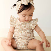 Organic Cotton Maddie Singlet Bodysuit - Kitty Chloe Childrens Bodysuit from Jamie Kay Australia