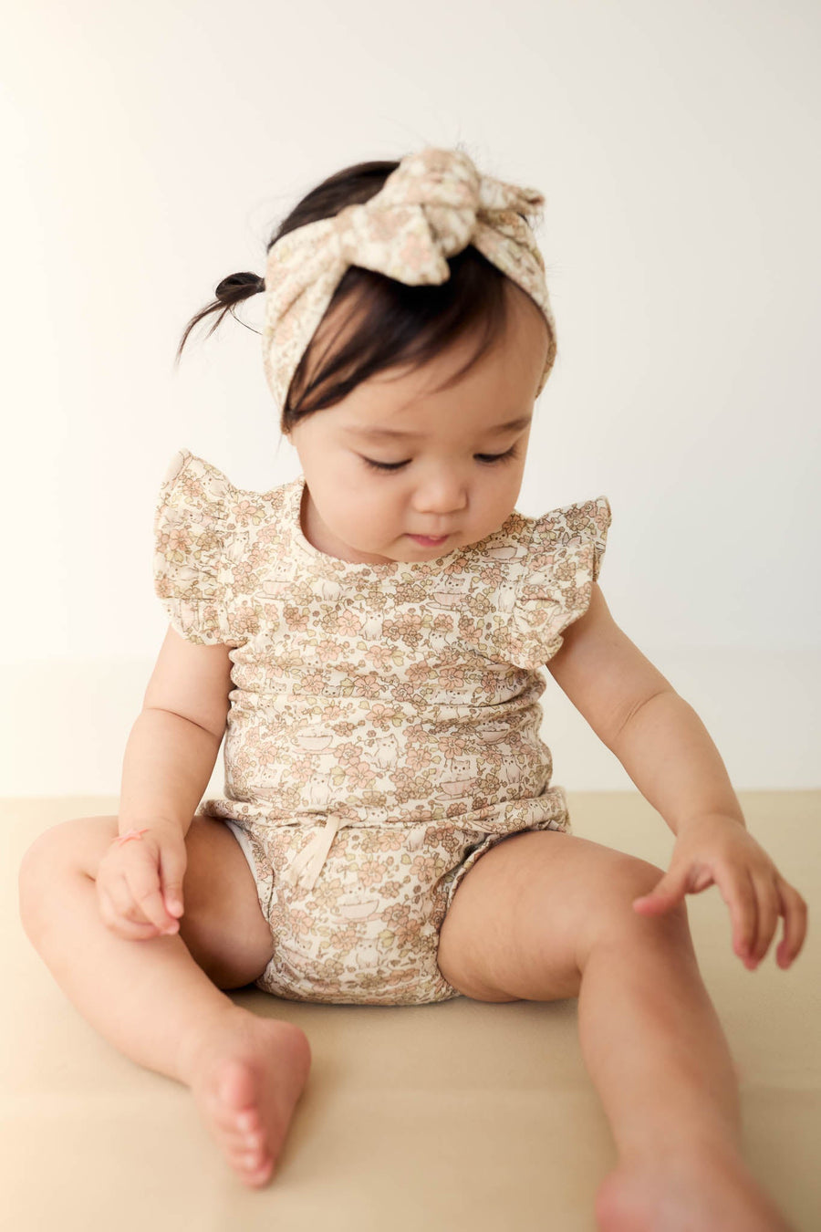 Organic Cotton Maddie Singlet Bodysuit - Kitty Chloe Childrens Bodysuit from Jamie Kay Australia