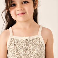 Organic Cotton Singlet - Ariella Eggnog Childrens Singlet from Jamie Kay Australia