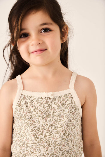 Organic Cotton Singlet - Ariella Eggnog Childrens Singlet from Jamie Kay Australia