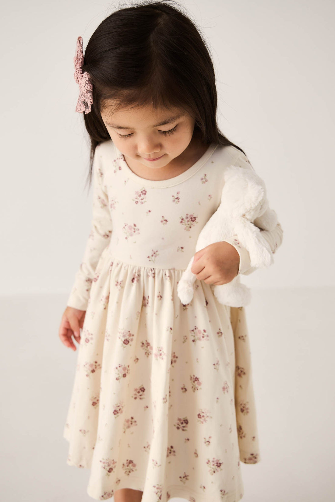 Organic Cotton Tallulah Dress - Lauren Floral Tofu Childrens Dress from Jamie Kay Australia