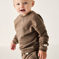 Organic Cotton Damien Sweatshirt - Bear Childrens Sweatshirt from Jamie Kay Australia