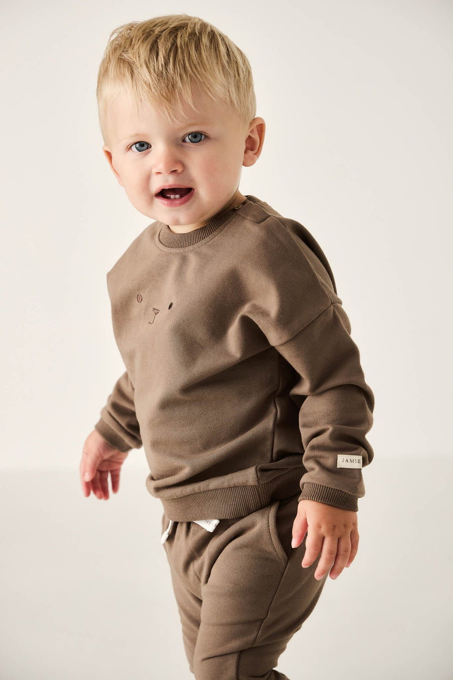 Organic Cotton Damien Sweatshirt - Bear Childrens Sweatshirt from Jamie Kay Australia