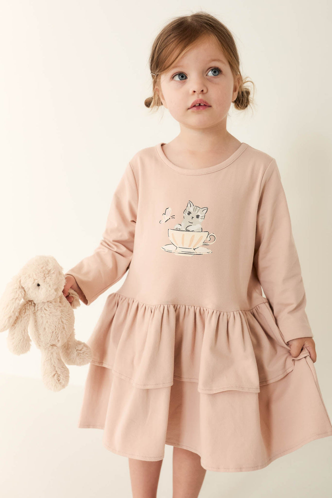 Organic Cotton Fayette Dress - Dusky Rose Childrens Dress from Jamie Kay Australia