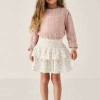 Organic Cotton Muslin Samantha Skirt - Nina Watercolour Floral Childrens Dress from Jamie Kay Australia