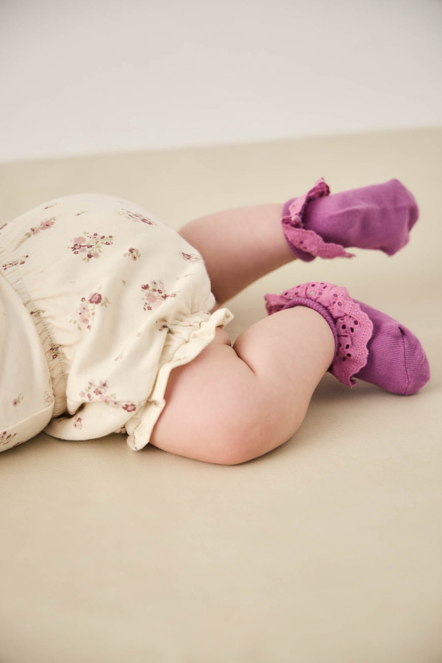 Organic Cotton Frill Bloomer - Lauren Floral Tofu Childrens Bloomer from Jamie Kay Australia