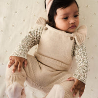 Organic Cotton Long Sleeve Bodysuit - Ariella Eggnog Childrens Bodysuit from Jamie Kay Australia