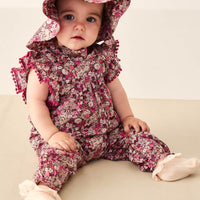 Organic Cotton Martha Playsuit - Garden Print Childrens Playsuit from Jamie Kay Australia