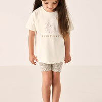 Organic Cotton Everyday Bike Short - Ariella Eggnog Childrens Short from Jamie Kay Australia