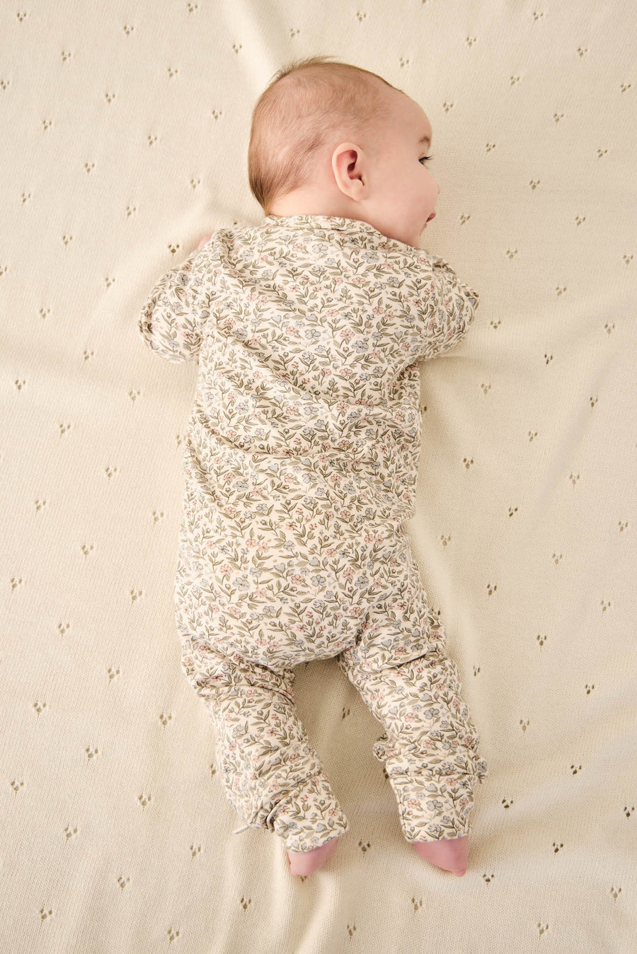 Organic Cotton Frankie Onepiece - Ariella Eggnog Childrens Onepiece from Jamie Kay Australia