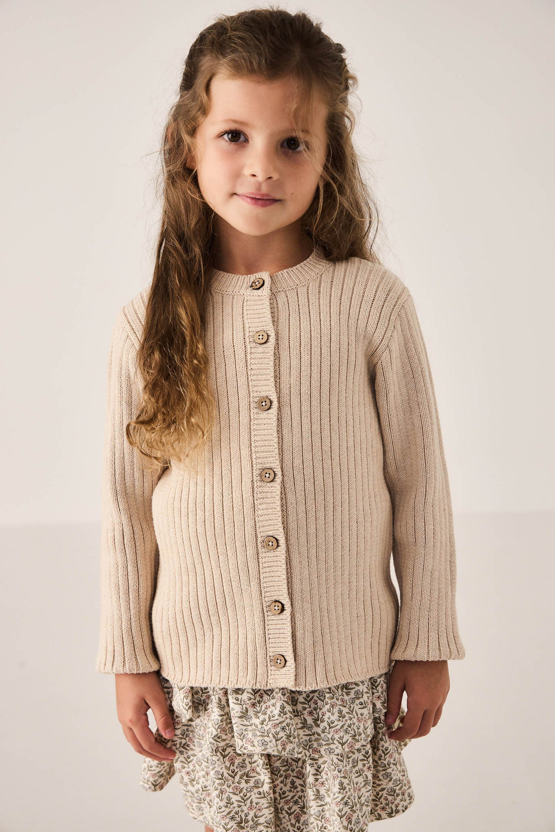 Clara Cardigan - Oatmeal Marle Childrens Cardigan from Jamie Kay Australia