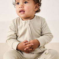 Pima Cotton Frankie Zip Onepiece - Clay Childrens Onepiece from Jamie Kay Australia