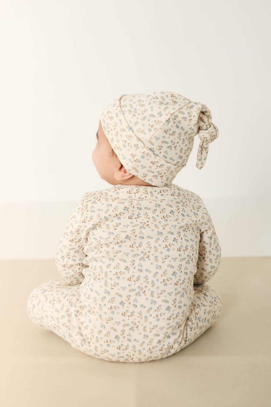 Organic Cotton Reese Zip Onepiece - Blueberry Ditsy Childrens Onepiece from Jamie Kay Australia