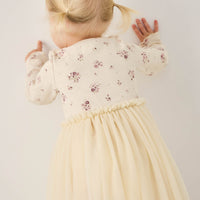 Anna Tulle Dress - Lauren Floral Tofu Childrens Dress from Jamie Kay Australia