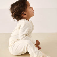 Pima Cotton Frankie Zip Onepiece - Cloud Childrens Onepiece from Jamie Kay Australia