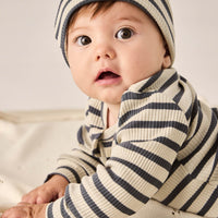 Organic Cotton Modal Marley Beanie - Cassava/Arctic Childrens Hat from Jamie Kay Australia