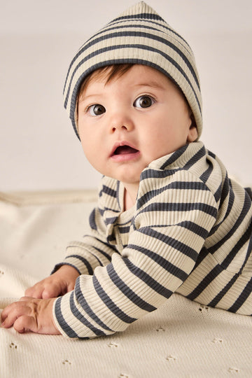 Organic Cotton Modal Marley Beanie - Cassava/Arctic Childrens Hat from Jamie Kay Australia