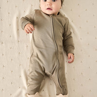 Pima Cotton Frankie Zip Onepiece - Vert Childrens Onepiece from Jamie Kay Australia