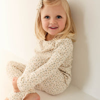 Organic Cotton Avis Long Sleeve Set - Blueberry Ditsy Childrens Pyjamas from Jamie Kay Australia