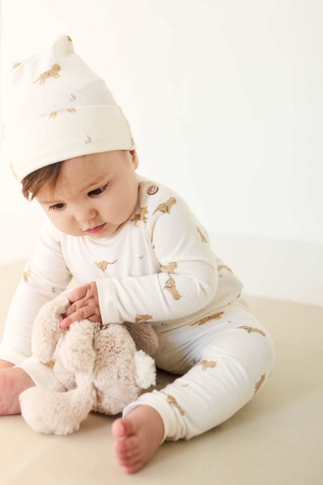 Organic Cotton Fernley Bodysuit - Lenny Leopard Cloud Childrens Bodysuit from Jamie Kay Australia