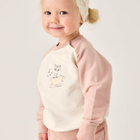 Organic Cotton Ivy Shortie - Dusky Rose Childrens Short from Jamie Kay Australia