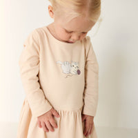 Organic Cotton Paloma Dress - Shell Childrens Dress from Jamie Kay Australia