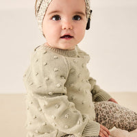 Dotty Knitted Jumper - Honeydew Childrens Jumper from Jamie Kay Australia