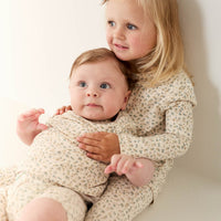 Organic Cotton Skye Short Sleeve Set - Blueberry Ditsy Childrens Pyjamas from Jamie Kay Australia