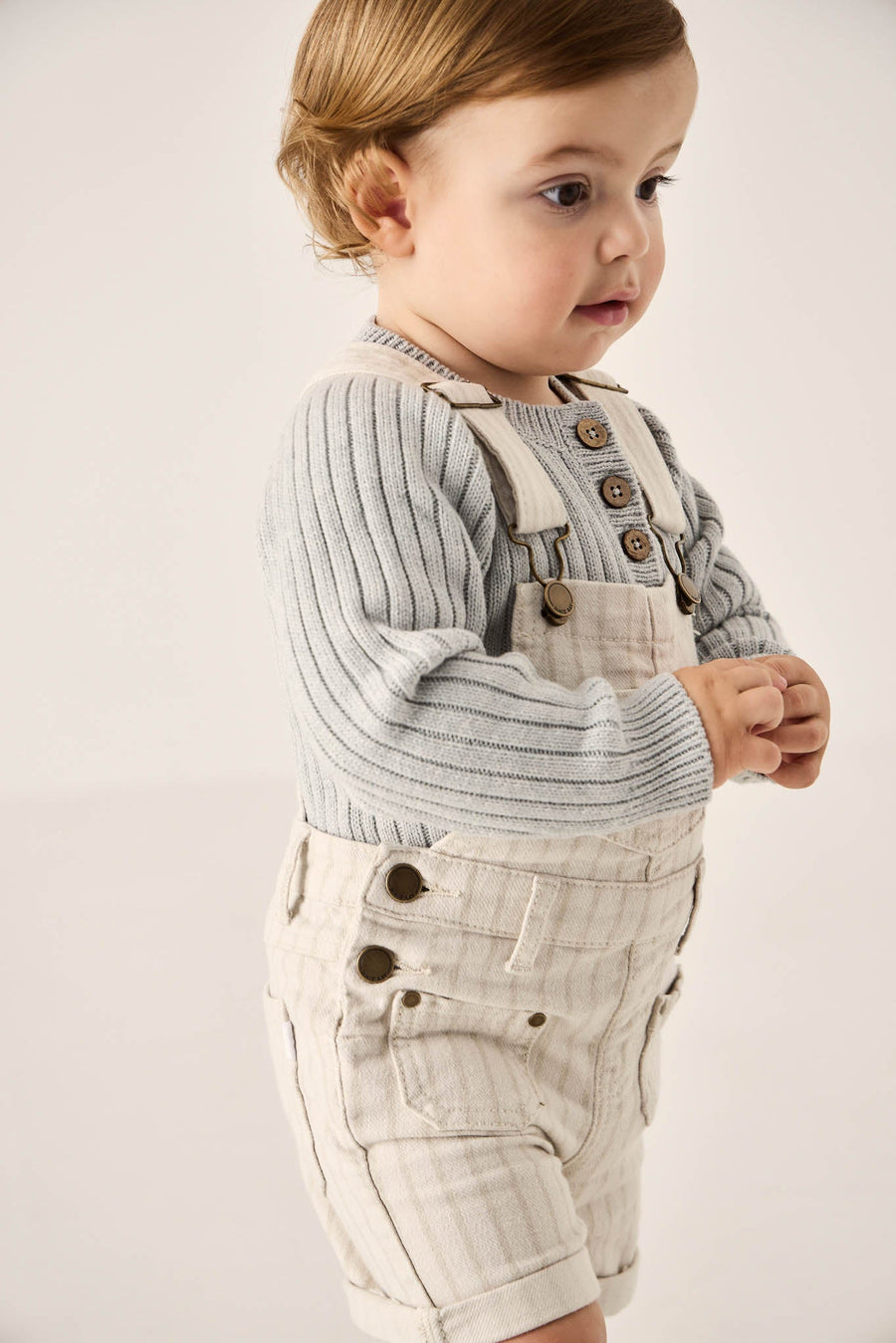 Casey Short Overall - Cassava/Soft Clay Childrens Overall from Jamie Kay Australia