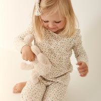 Organic Cotton Avis Long Sleeve Set - Blueberry Ditsy Childrens Pyjamas from Jamie Kay Australia