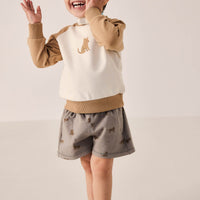 Organic Cotton Tao Sweatshirt - Bronzed Leopard Childrens Sweatshirt from Jamie Kay Australia