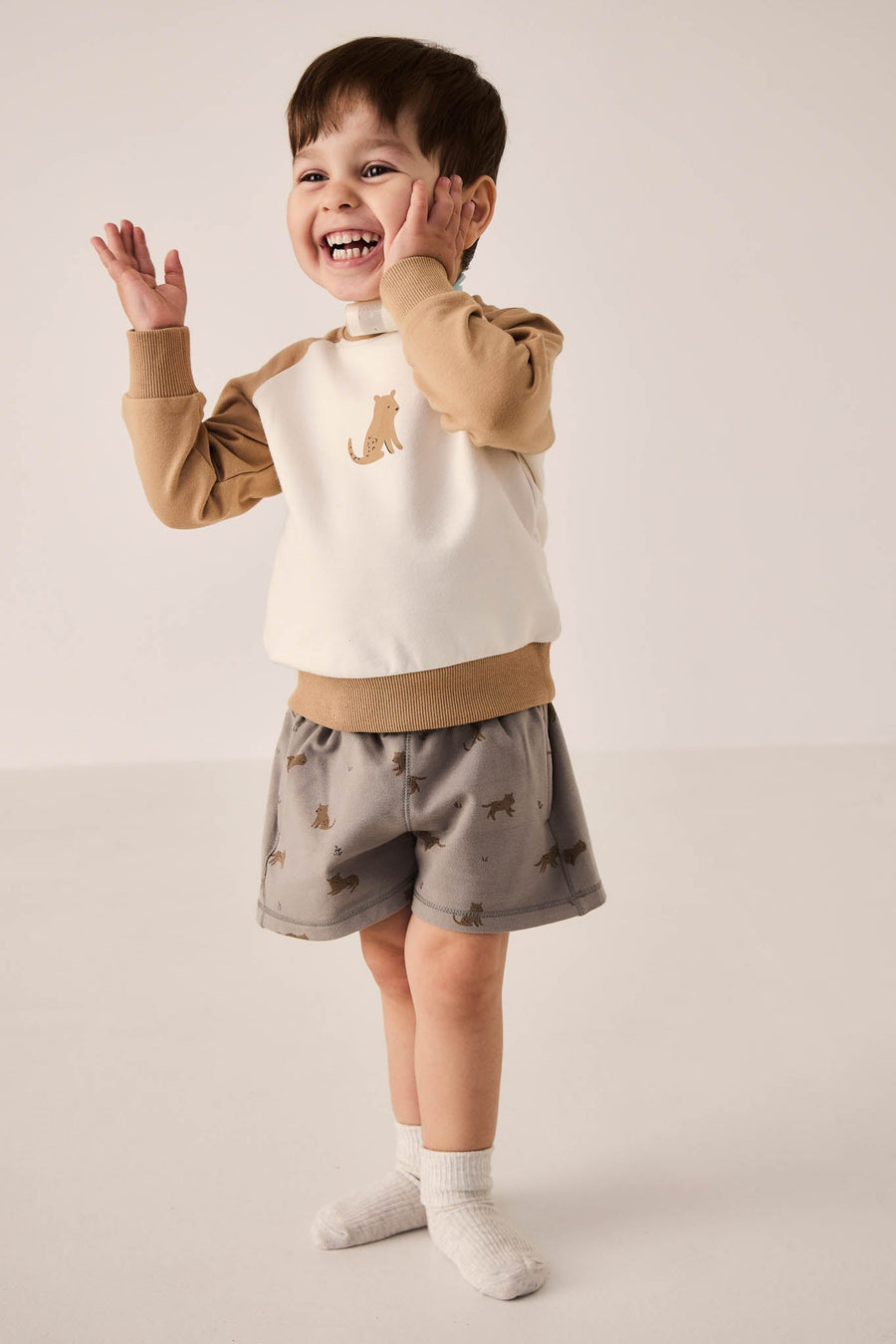 Organic Cotton Tao Sweatshirt - Bronzed Leopard Childrens Sweatshirt from Jamie Kay Australia