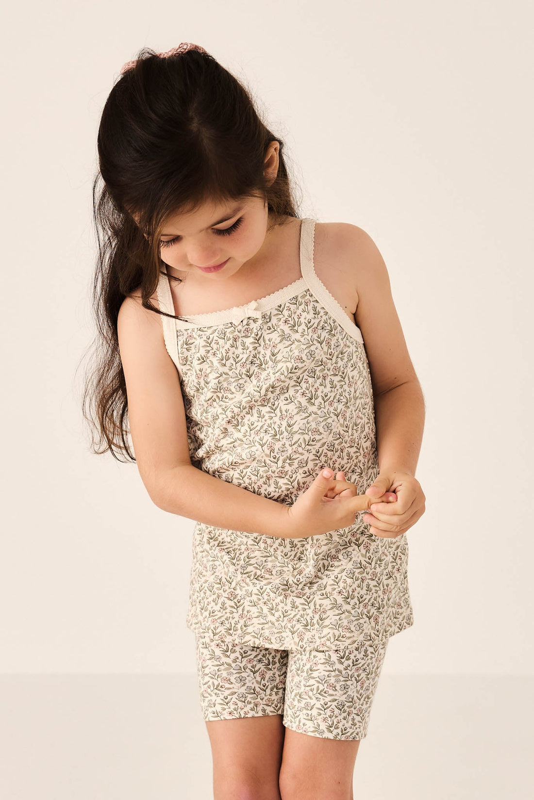 Organic Cotton Singlet - Ariella Eggnog Childrens Singlet from Jamie Kay Australia