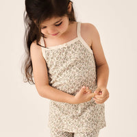 Organic Cotton Singlet - Ariella Eggnog Childrens Singlet from Jamie Kay Australia