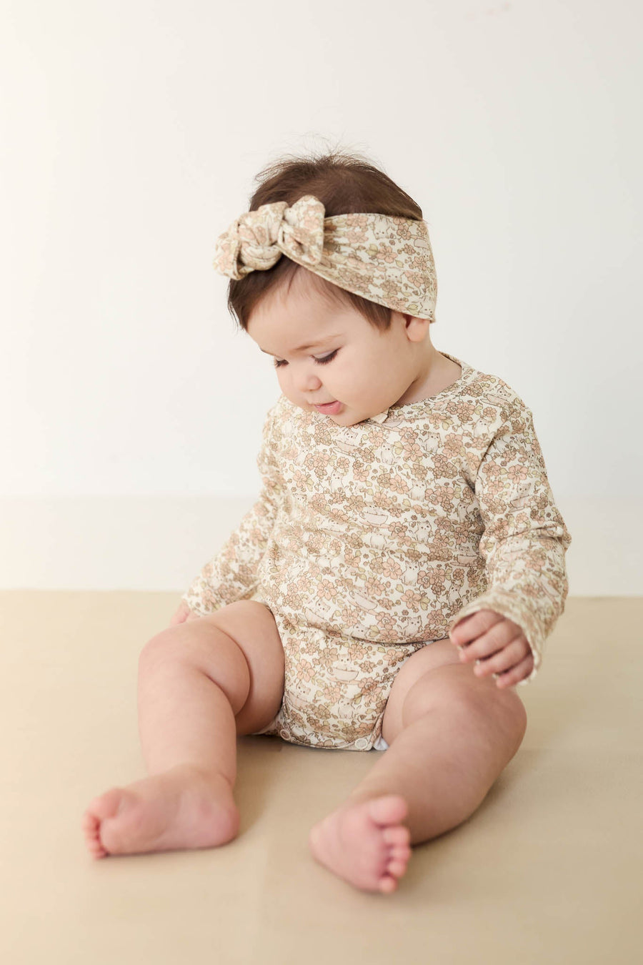 Organic Cotton Long Sleeve Bodysuit - Kitty Chloe Childrens Bodysuit from Jamie Kay Australia