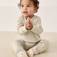 Pima Cotton Frankie Zip Onepiece - Clay Childrens Onepiece from Jamie Kay Australia